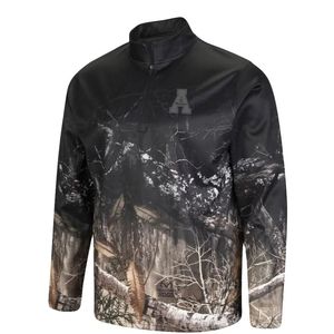 Appalachian State Colosseum Black Realtree Camo Creek 1/4-Zip Pullover Men's XL